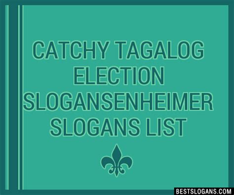 100+ Catchy Tagalog Election Slogans 2024 + Generator .